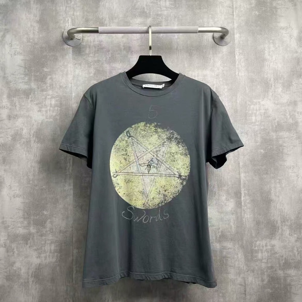 🚩steal authentic Dior Charcoal Graphic Tee
